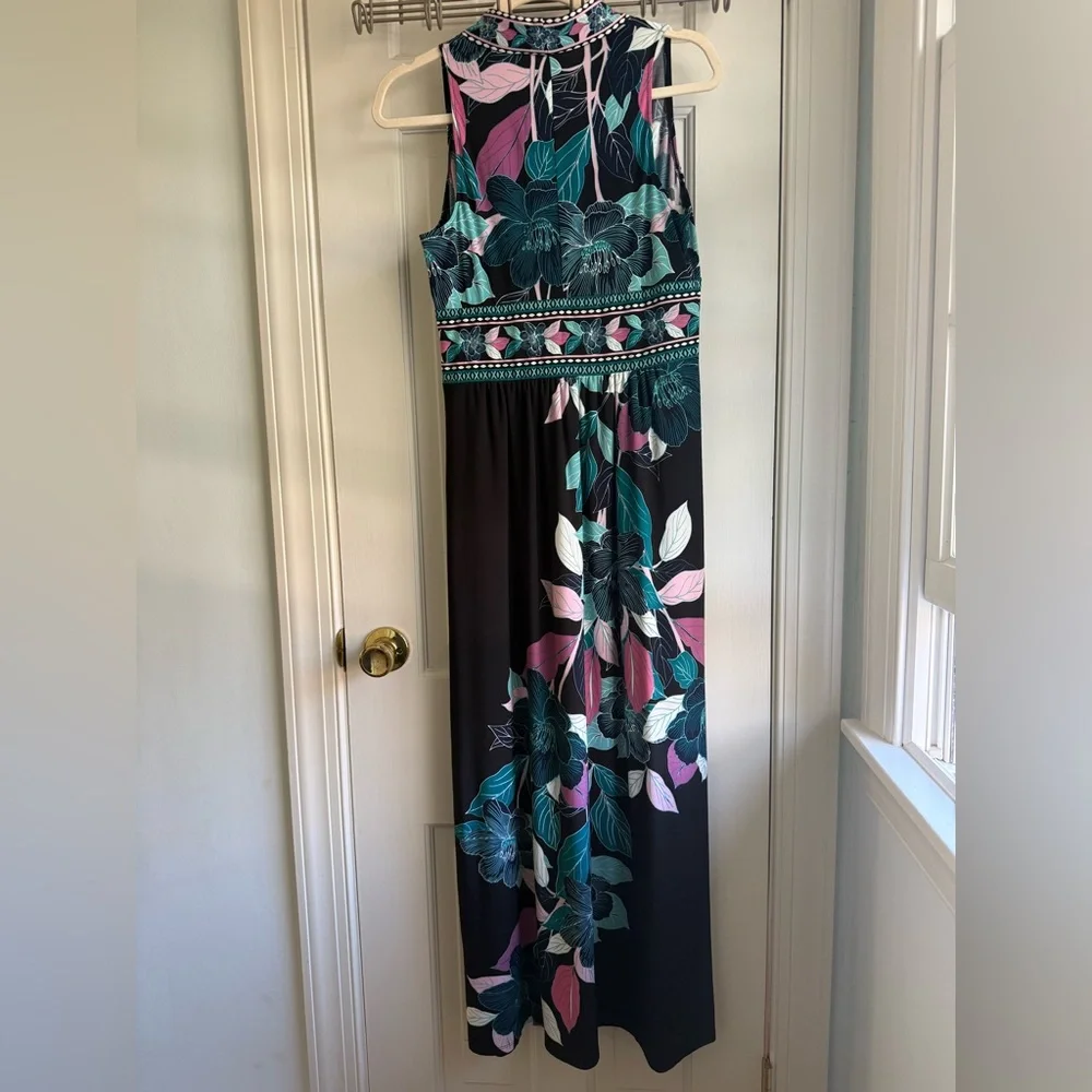Maggy London Petite Dress with Black and Teal Accents - Picture 5 of 8